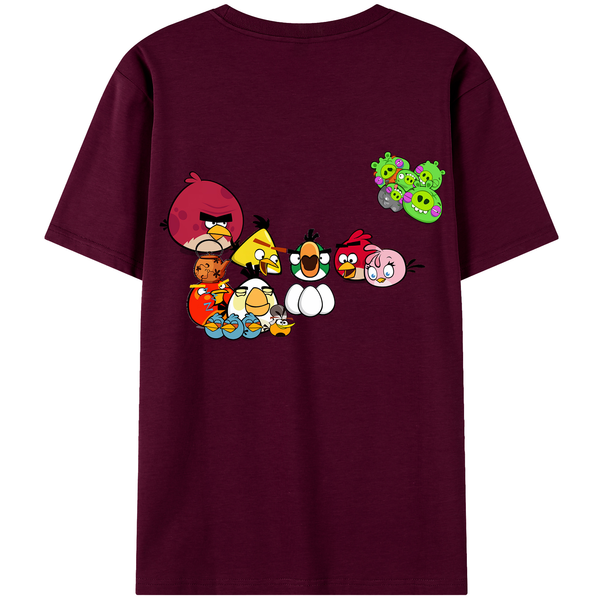 （画像用） Angry Birds アングリーバード レディース半袖Tシャツ(バックプリント)